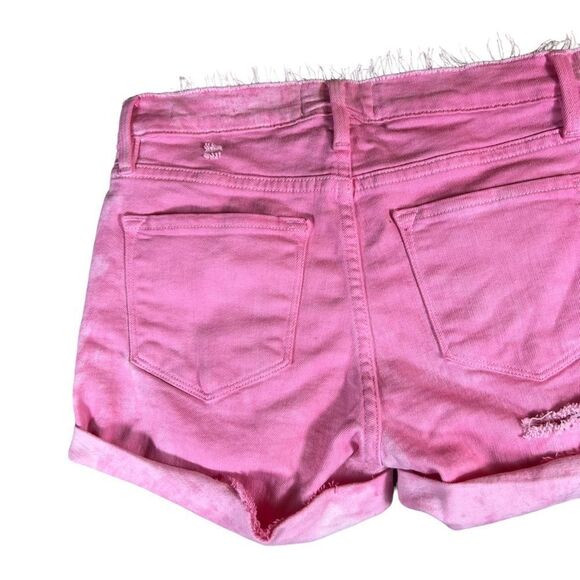 Frame Denim Barbie Pink Distressed Destroyed Frayed Denim Shorts - Picture 6 of 7